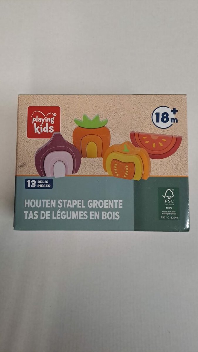 Playing Kids Houten Stapel Groente