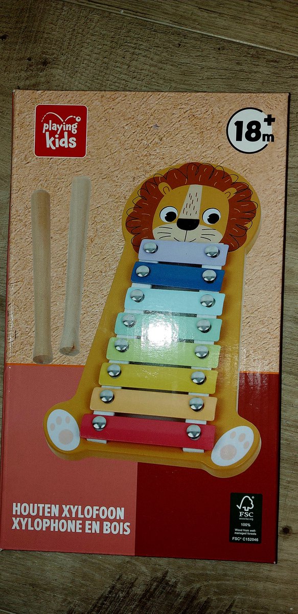 houten xylofoon 18m +, Houten speelgoed, Xylophone, Xylofoon