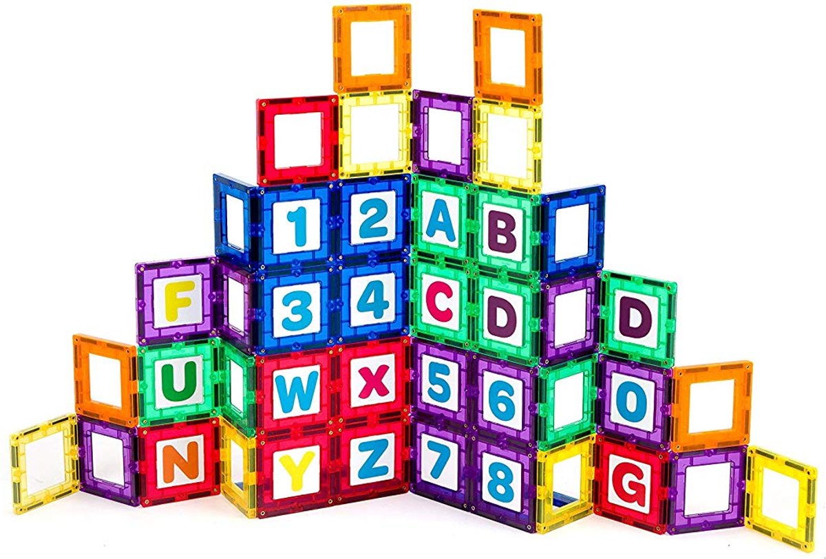 Playmags 3D Magnetische Tegels Abc  Set - 36 Delige