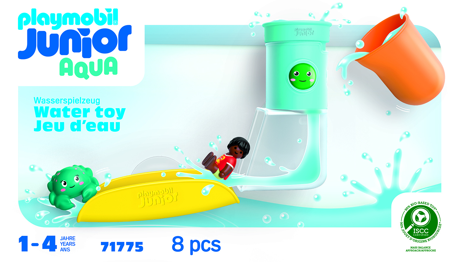 Playmobil Junior Aqua giet- en speelwatertank met glijbaan