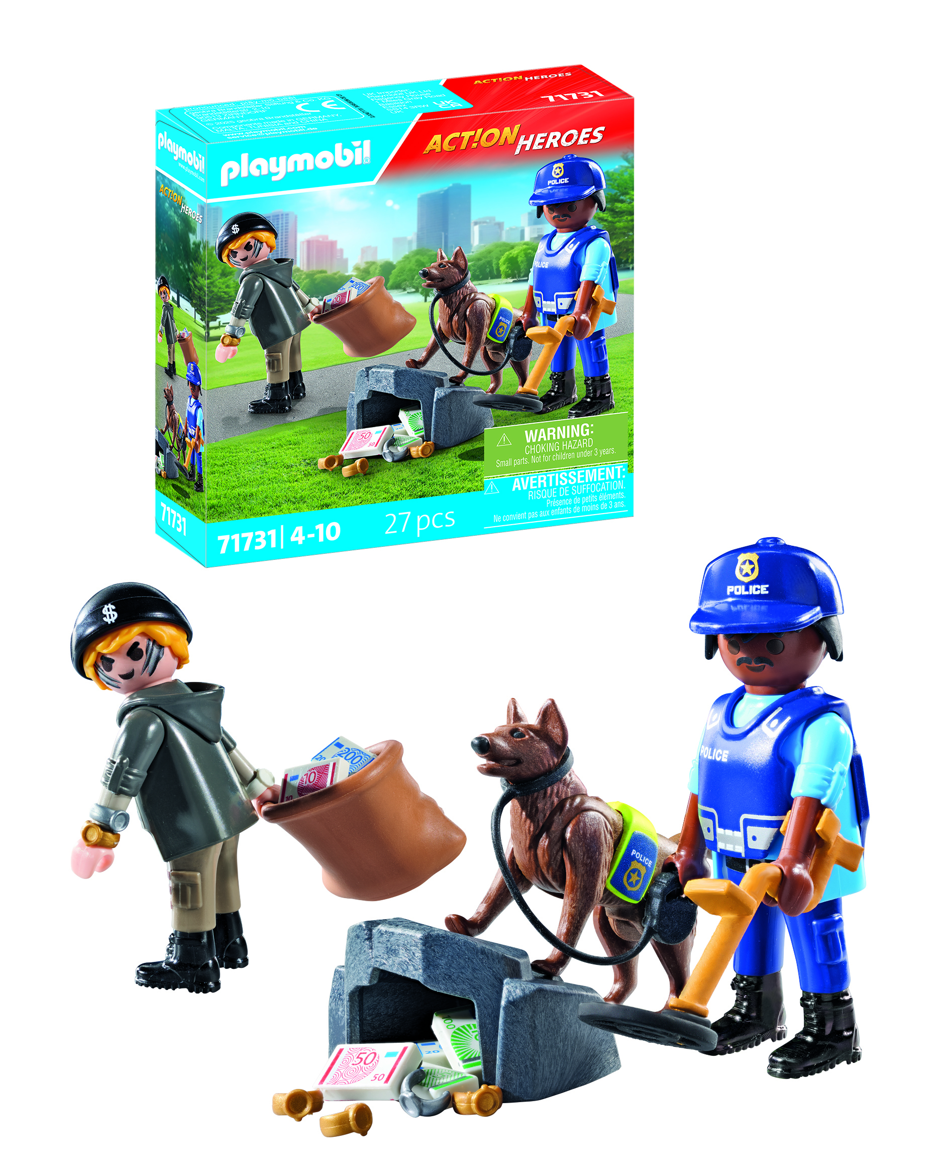 Playmobil® Action heroes 71731 politiehond met boef