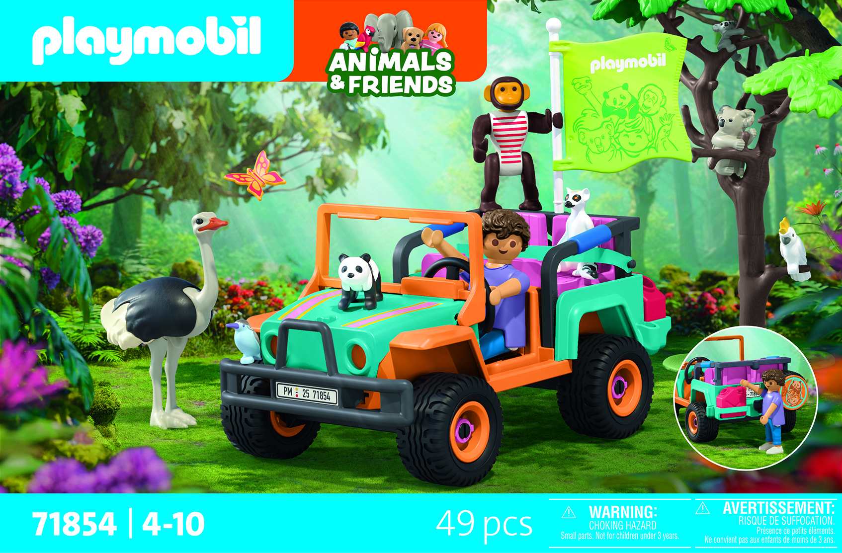 Playmobil® Animals & Friends 71854 Kleurrijke terreinwagen