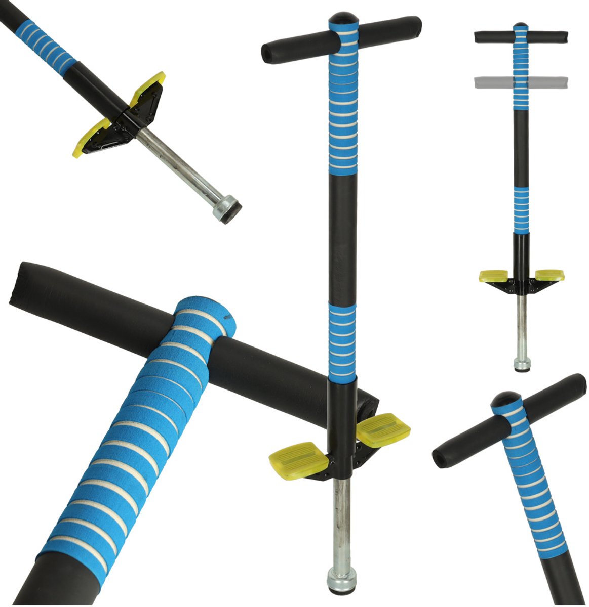 Playos® - Springstok Blauw - Antislip - tot 40 kg - 89 cm - Pogo Stick - Buitenspelen - Buiten Speelgoed - Bewegen - Pogostick - Speelgoed - Sinterklaas