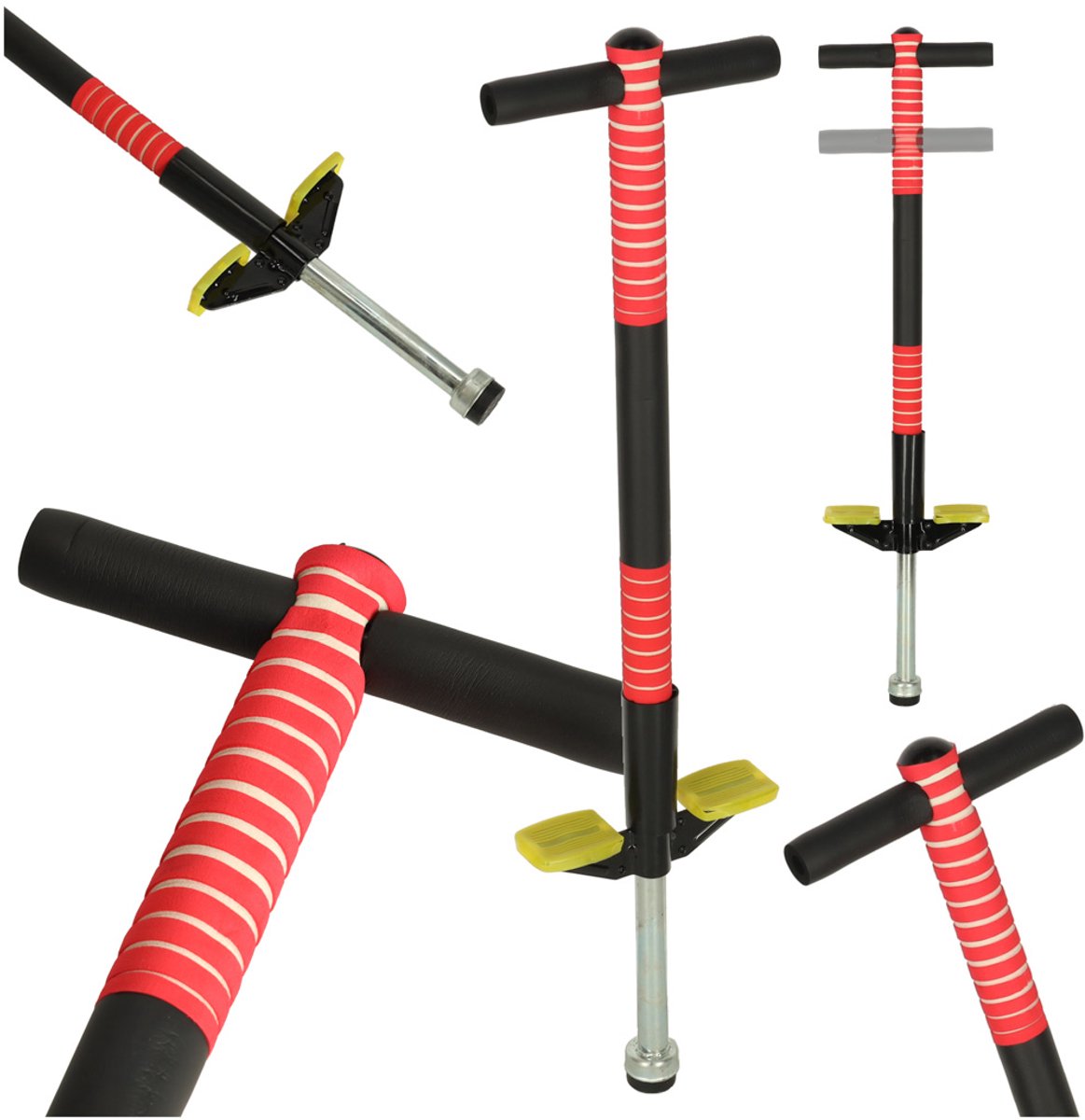 Playos® - Springstok Rood - Antislip - tot 40 kg - 89 cm - Pogo Stick - Buitenspelen - Buiten Speelgoed - Bewegen - Pogostick - Speelgoed - Sinterklaas