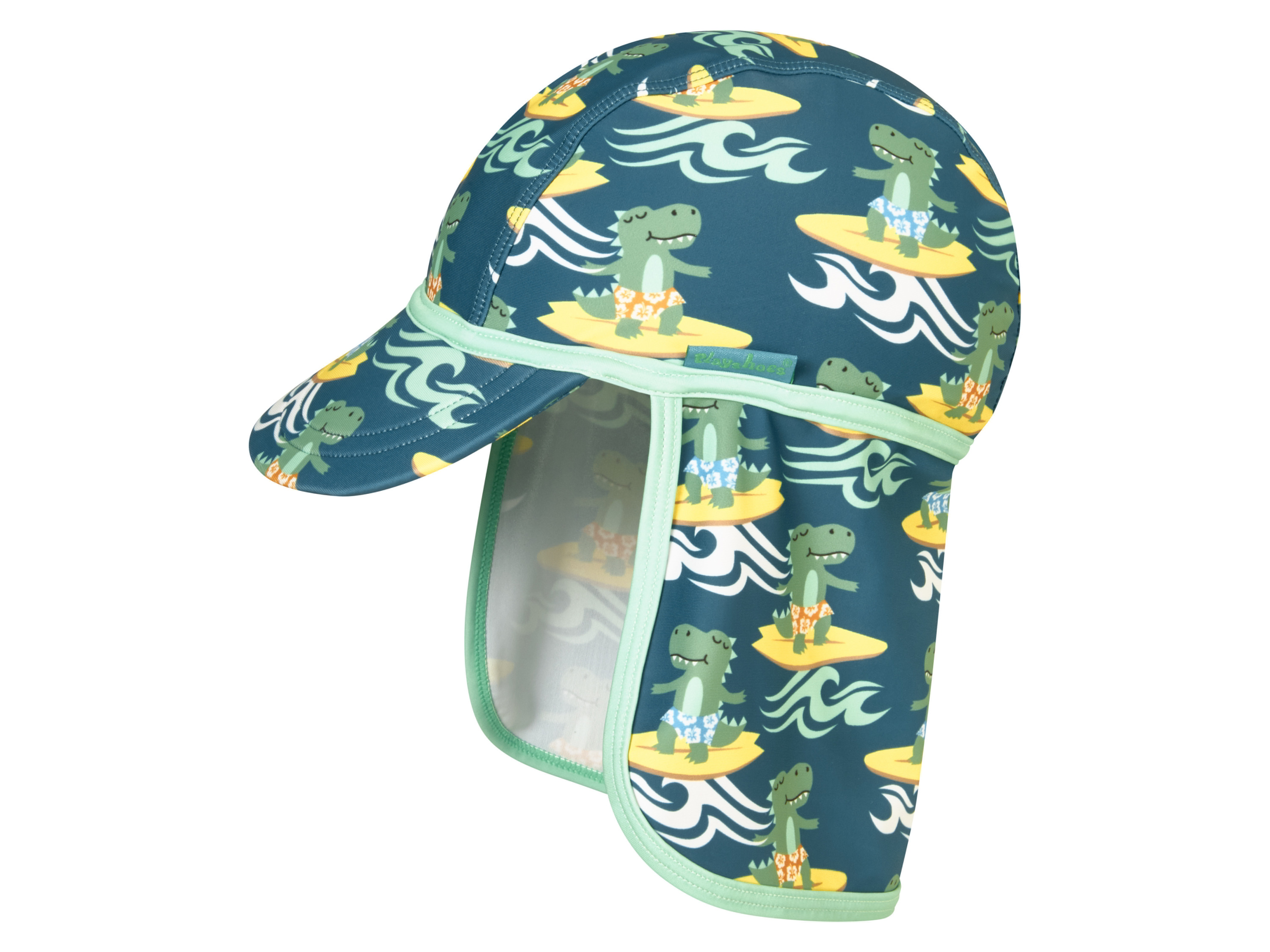 Playshoes Kinder UV-werende pet (surfer-dino, 50-51)