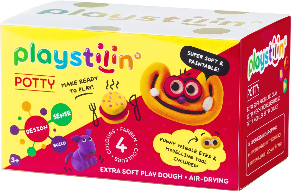 Playstilin klei set - extra zachte klei voor kinderen en creatief spelen.