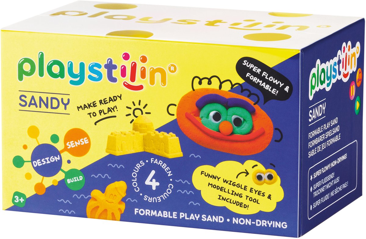 Playstilin kneedbaar speelzand - magisch sensorisch speelgoed.