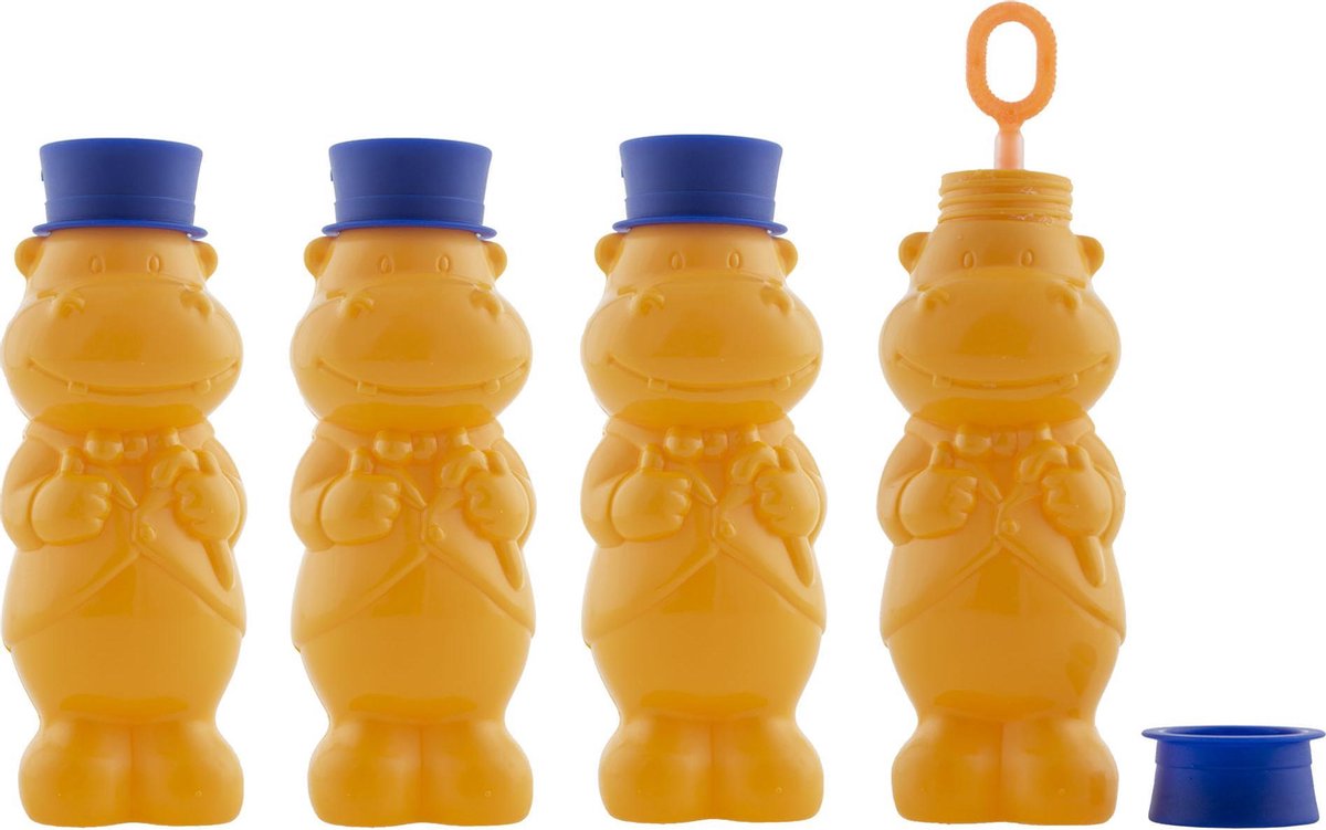 Zeepbellenpot BEERTJE 16 cm XL - 4 STUKS - bellenblaas speelgoed