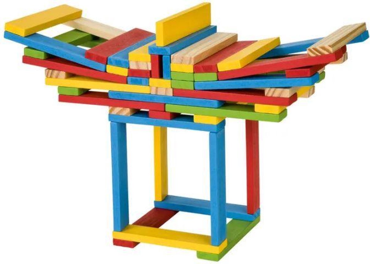PLAYTIVE Houten bouwblokkensets (Stapelspel)
