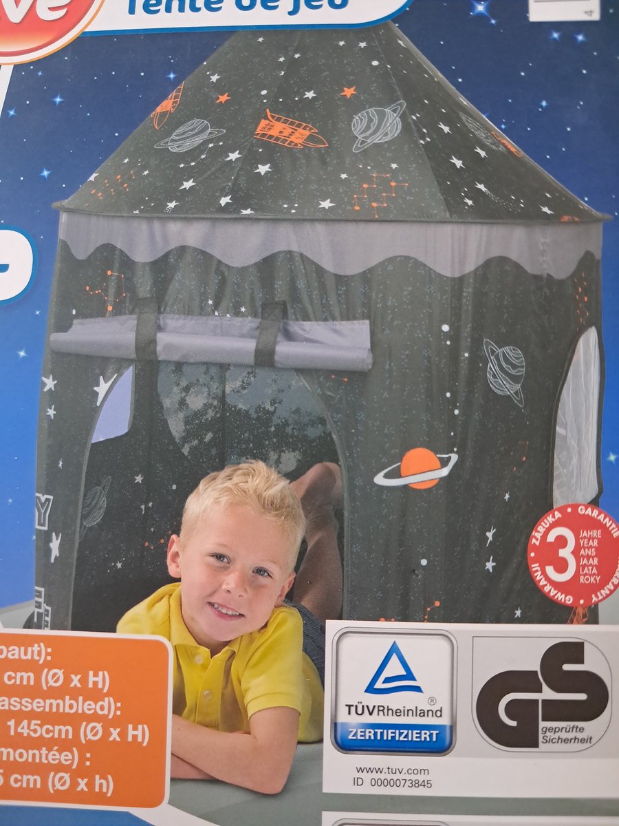     - 100 x 145 cm - Astronaut - Duurzaam polyesterstof - Incl opbergtas