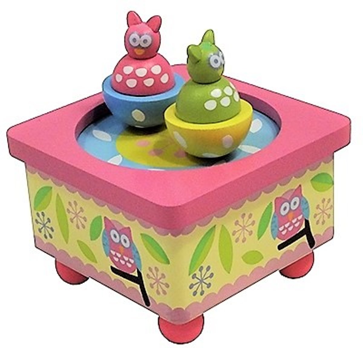   hout met dansende uiltjes