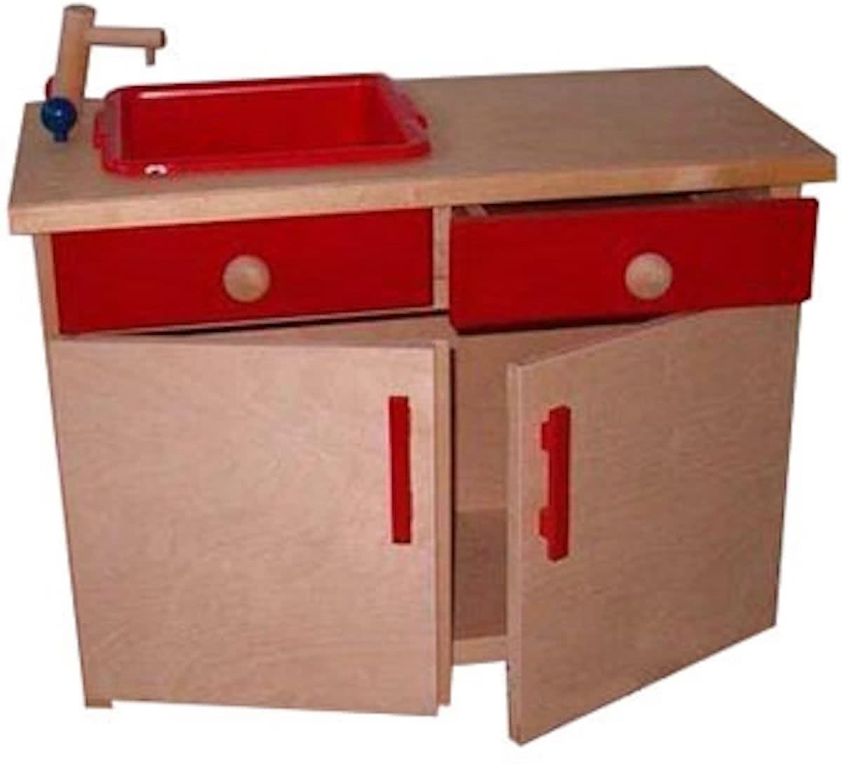 Playwood - Houten speelkeukentje aanrechtblok XL - hoogte 63,5 CM