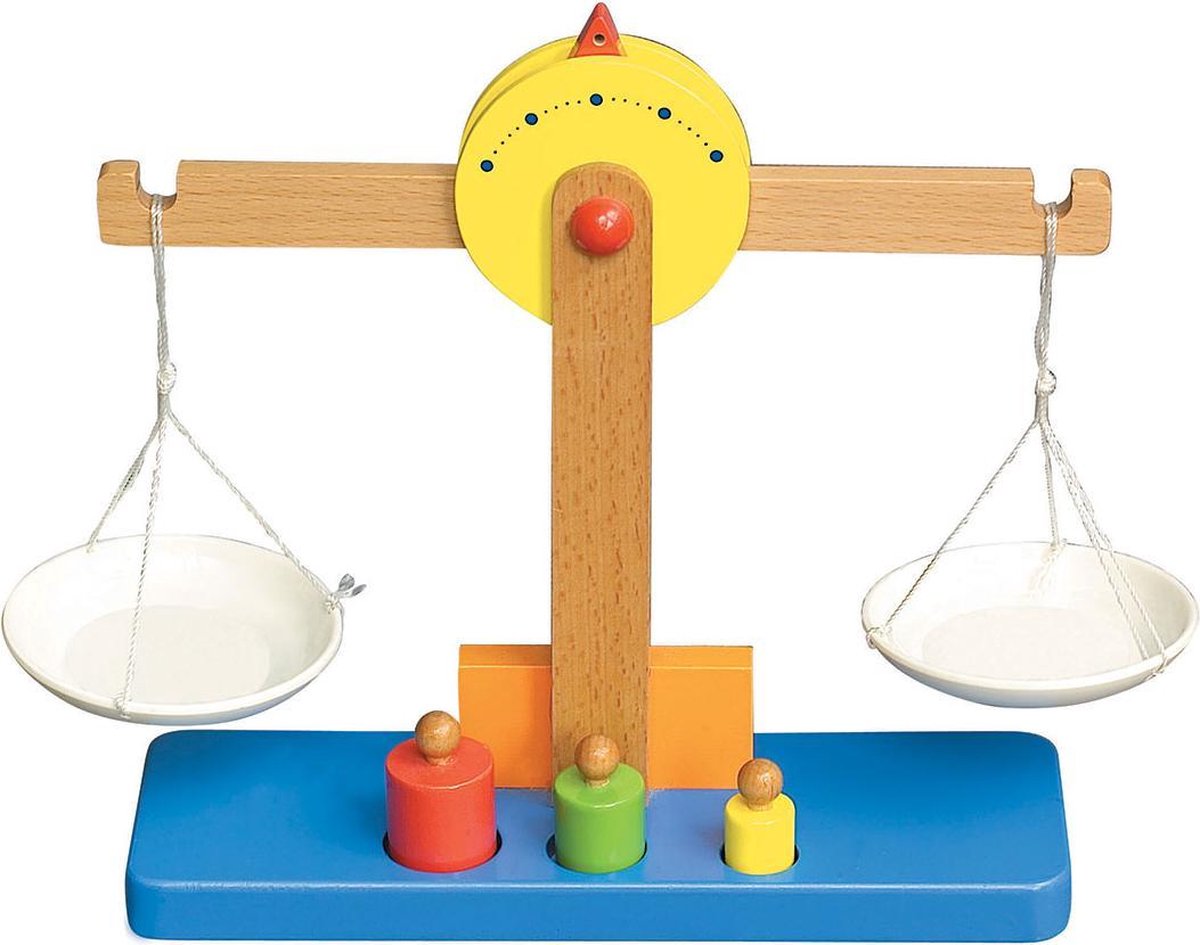 Weegschaal met kunstof schalen