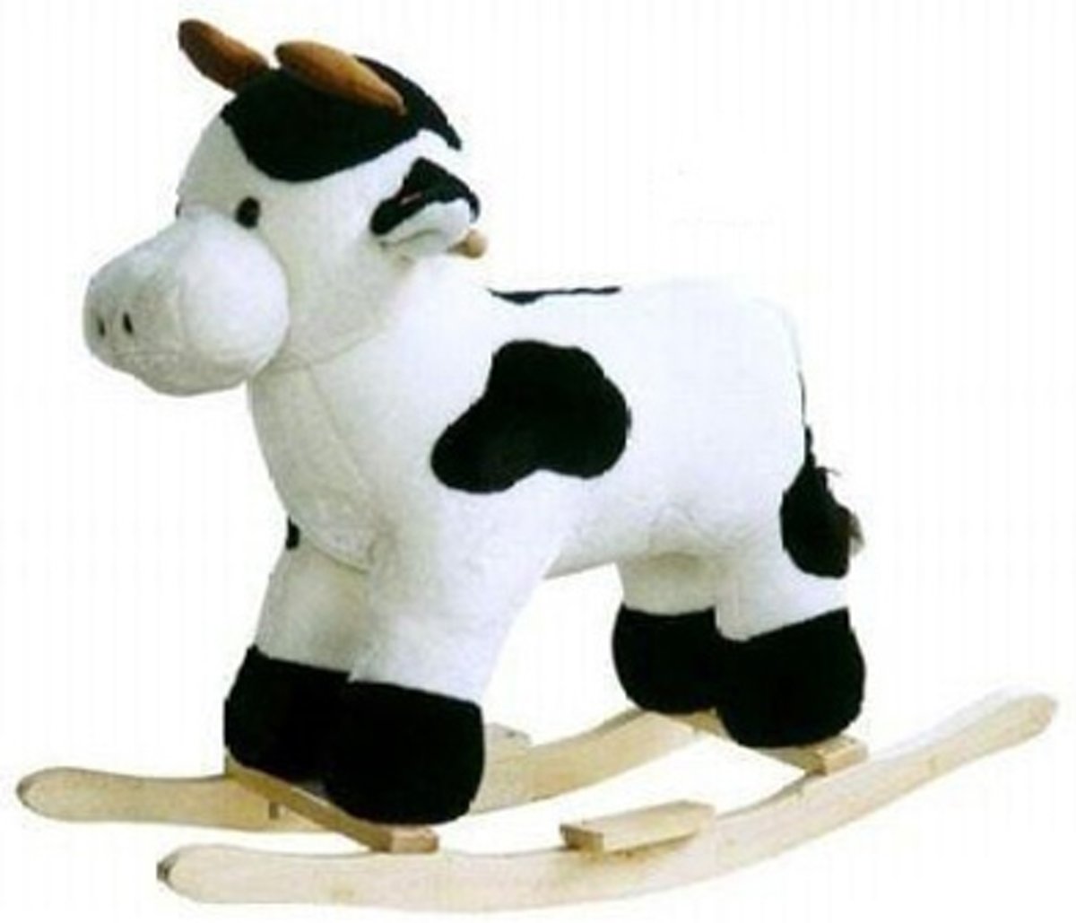 houten hobbeldier koe met geluid