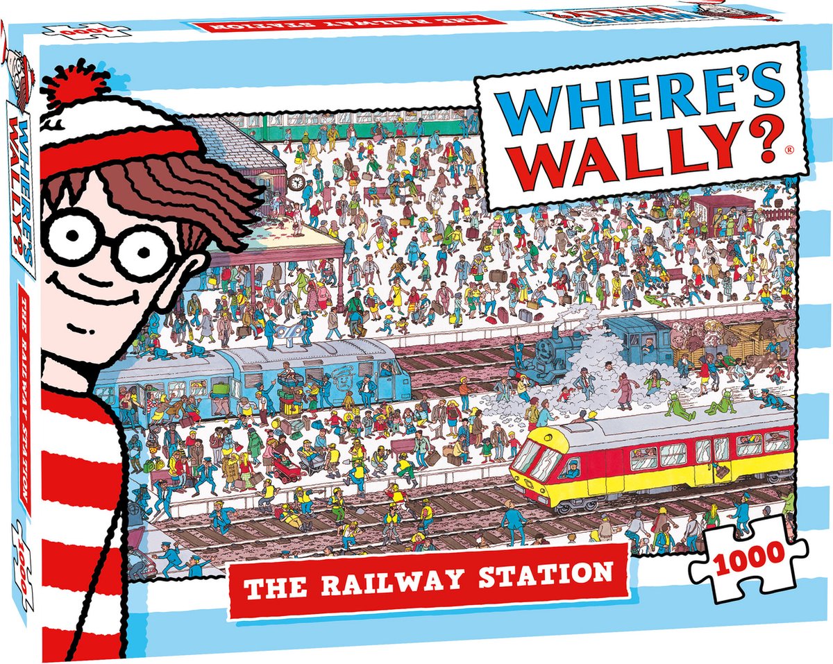 Puzzel Wheres Wally Railway Station 1000 stukjes