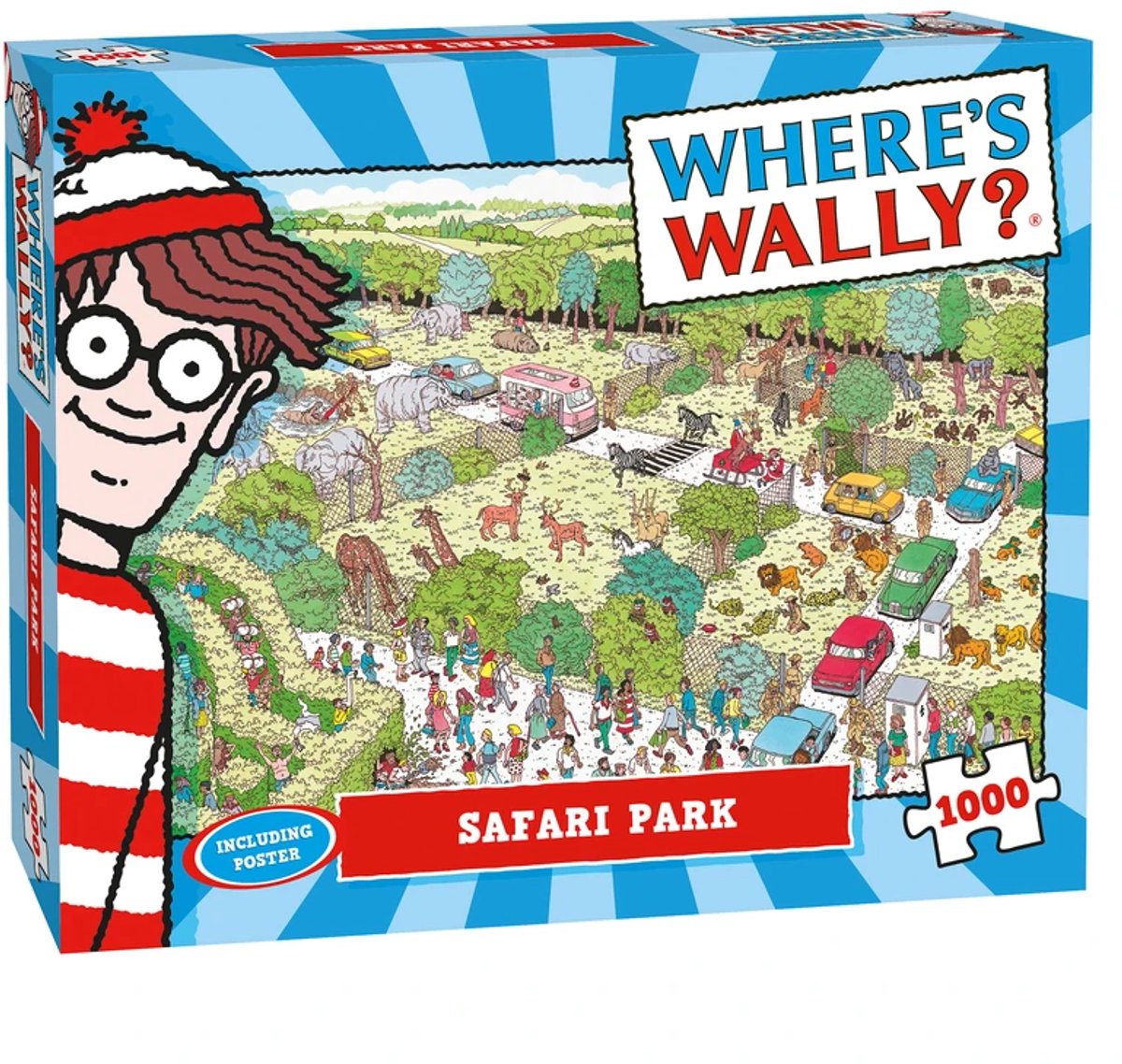 Puzzel Wheres Wally Safari Park 1000 stukjes
