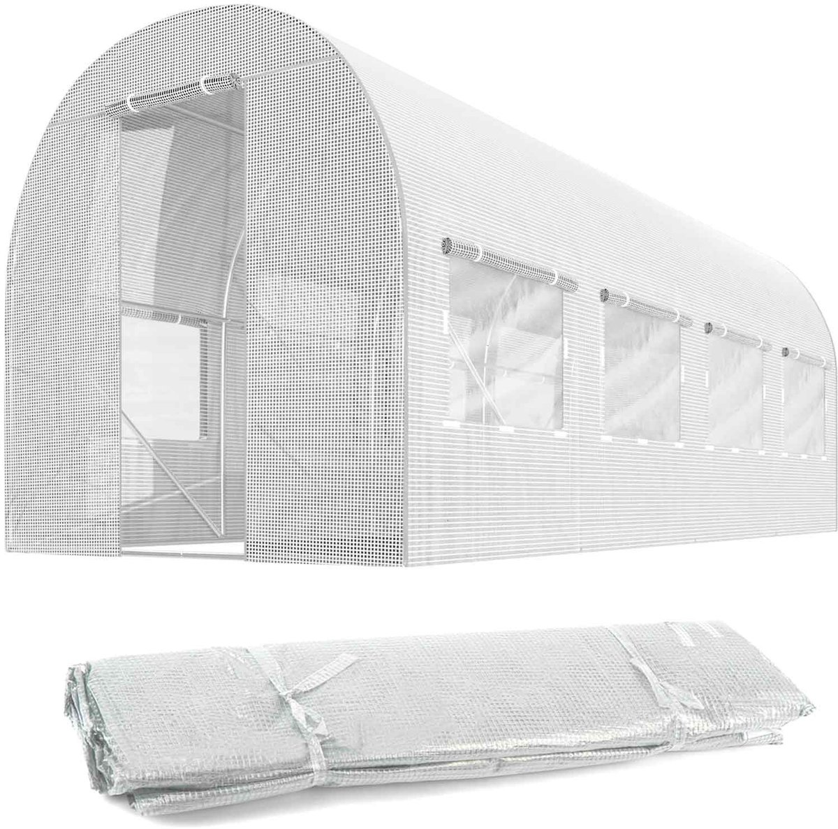 Folie voor tuintunnel 2x4,5m (9m2) wit Plonos