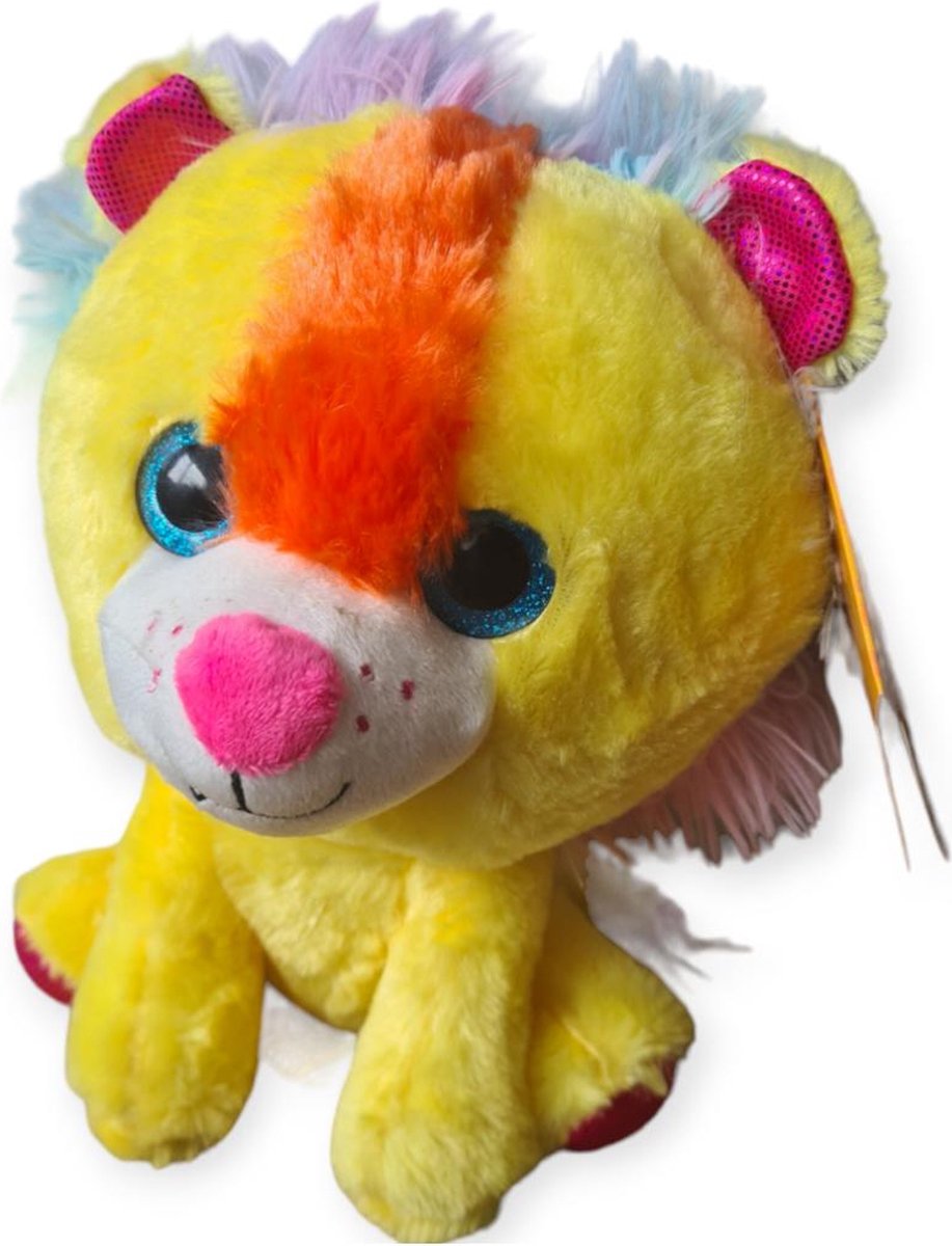 Pluche gele Leeuw - Plush yellow Lion 23cm.