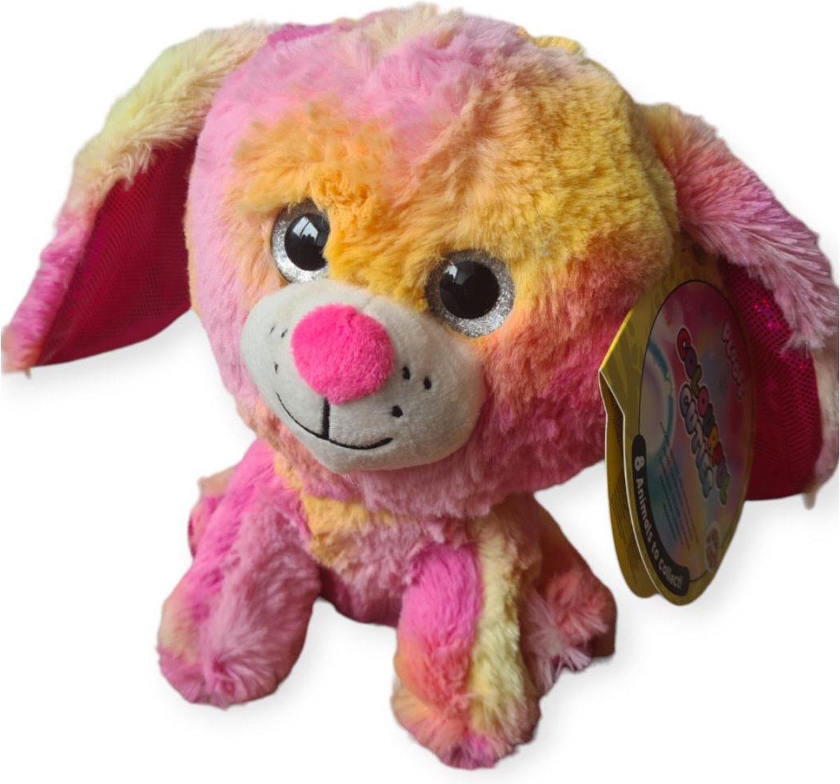 Pluche roze Konijn - Plush pink Bunny 23cm.