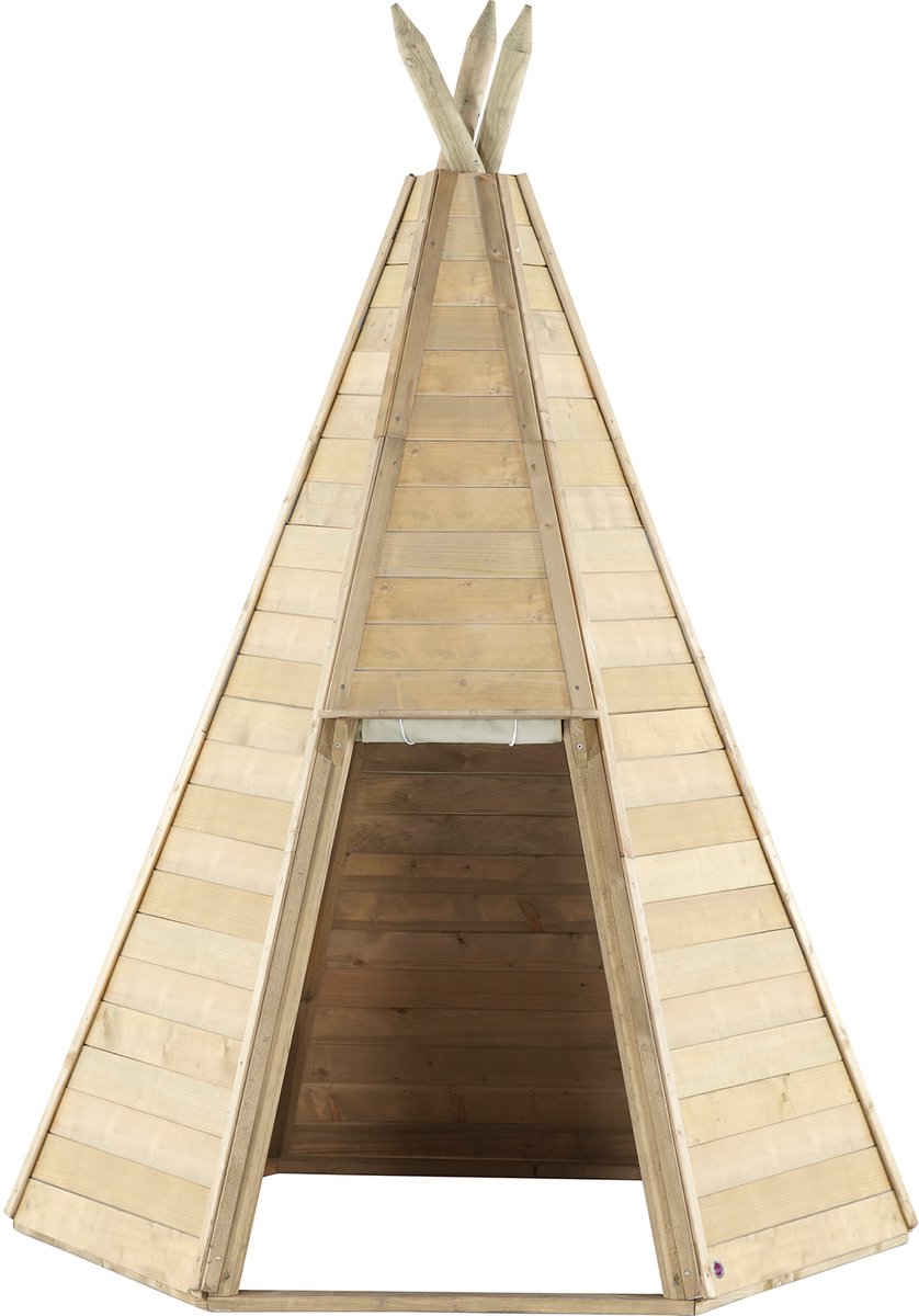   Great Wooden Teepee Hideaway - Houten tipi speelhuis voor de tuin