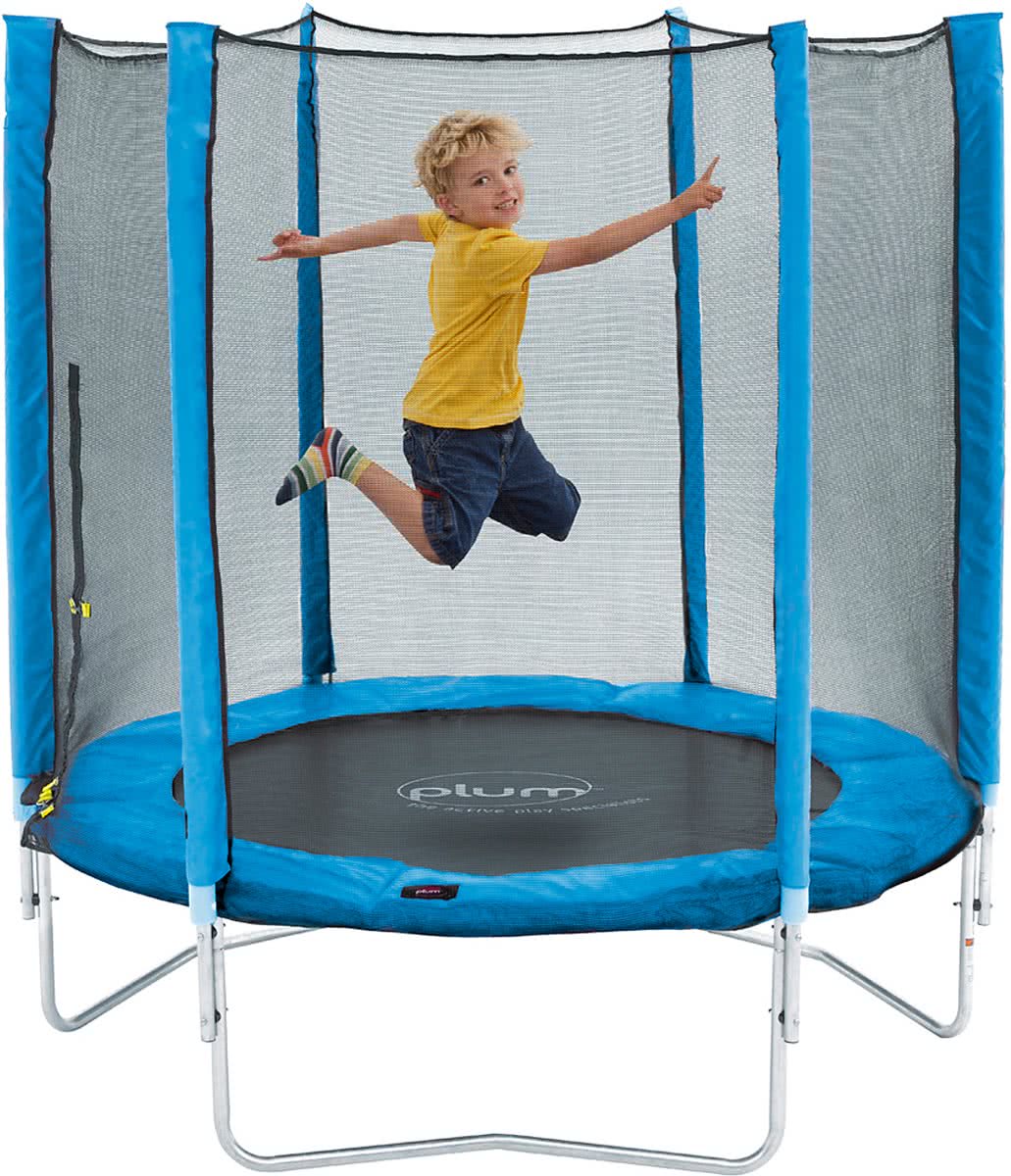 Plum Junior Trampoline - 140 cm - Inclusief Veiligheidsnet - Blauw