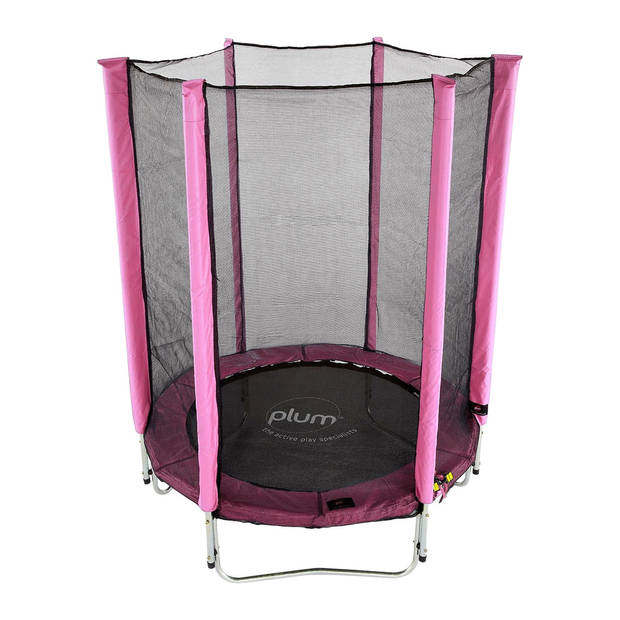 Plum trampoline Junior met veiligheidsnet roze 4ft