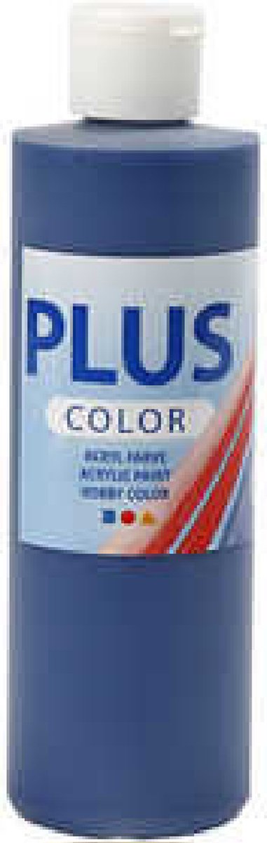 Acrylverf – Marineblauwe Verf – Acrylaatverf – Acrylic paint – Hobbyverf – Sneldrogend – Plus Color – 250 ml - Incl. Crea Gift