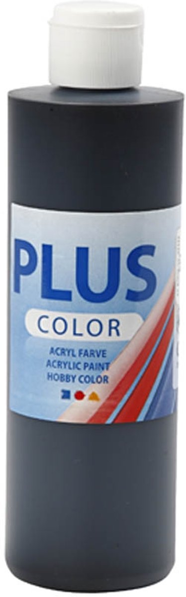 Plus Color acrylverf, black, 250 ml