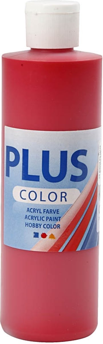 Plus Color acrylverf, crimson red, 250 ml