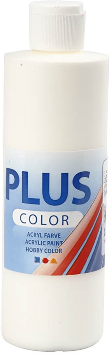 Plus Color acrylverf, off white, 250 ml