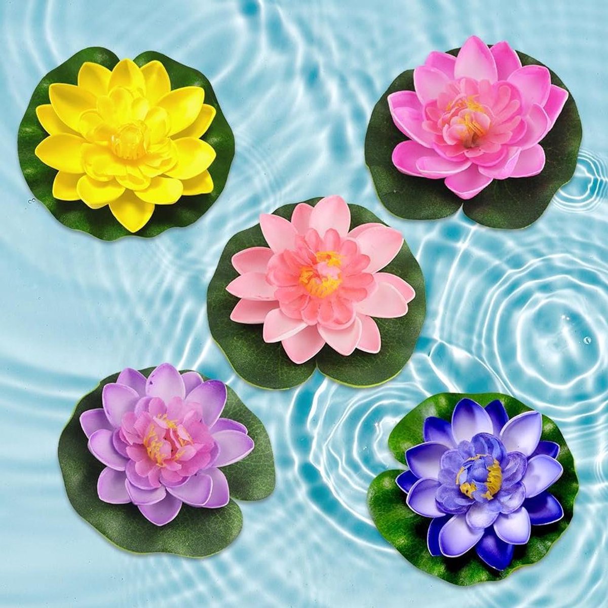 Plus - Drijvende kunstwaterlelie en lotusbloemen voor aquarium, tuin en zwembad