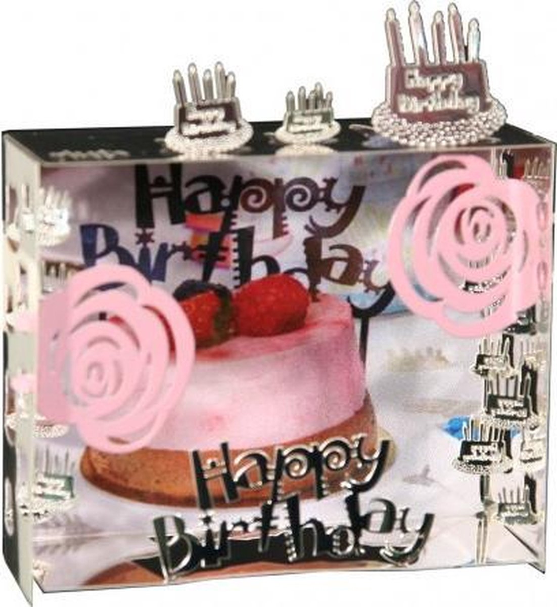 Happy Birthday 3D magneet