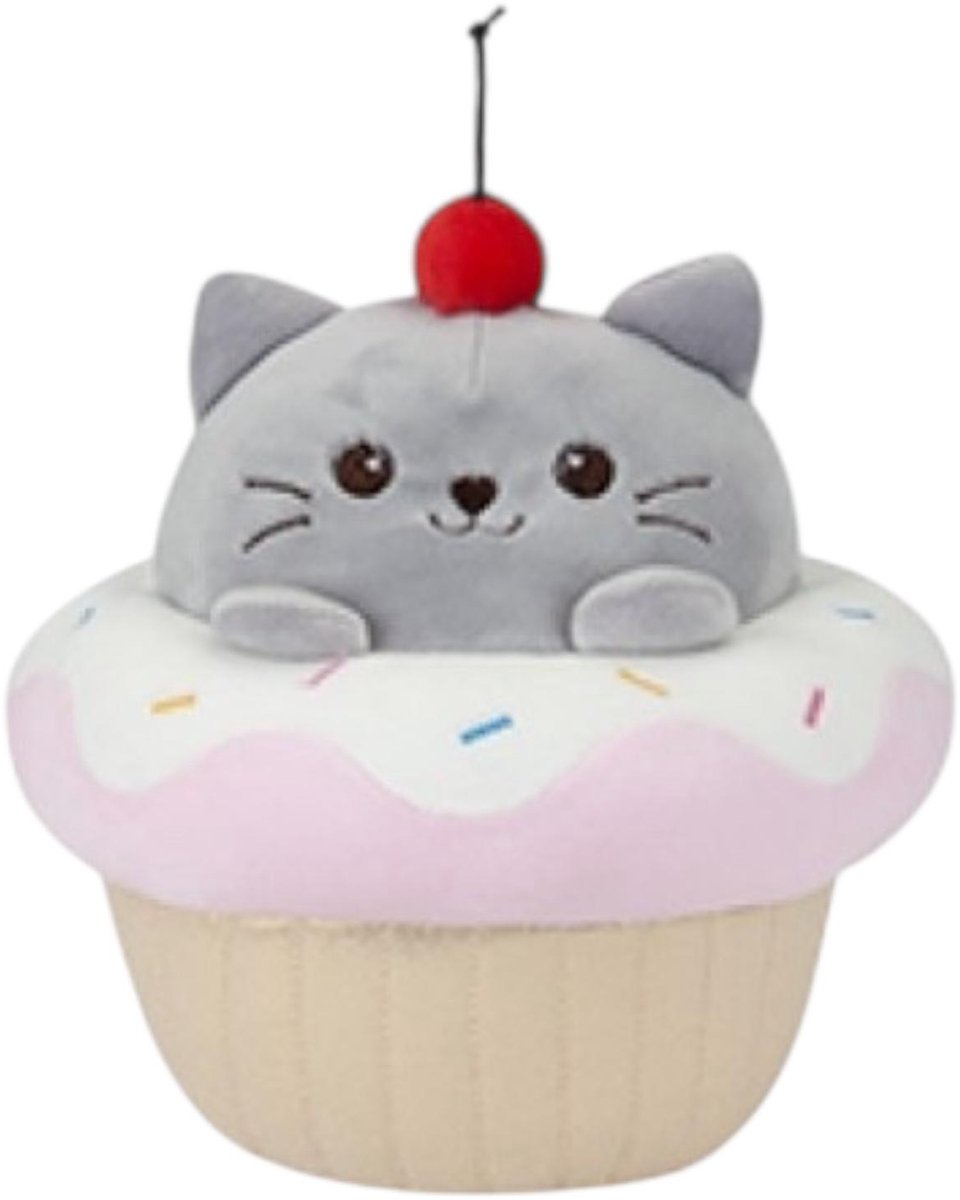 Kitten Cupcake knuffel - 20 cm - Pluche