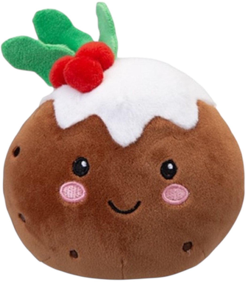 Softings Christmas Foodies - Figgy de Xmas pudding knuffel - 12 cm - Pluche