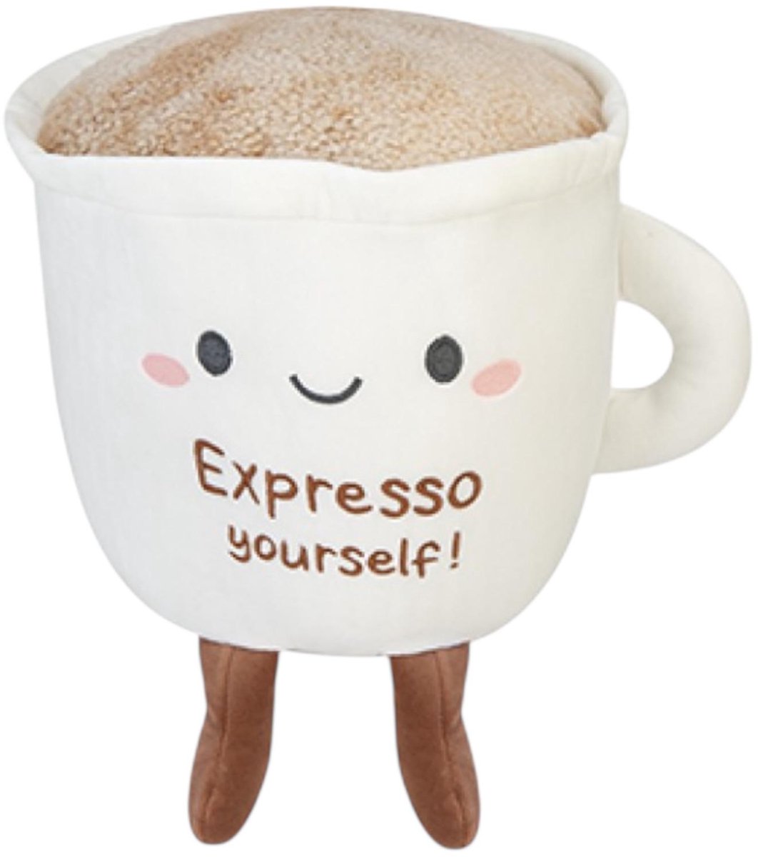 Softlings Universe - Quirky Coffee - Espresso knuffel - 16 cm - Pluche