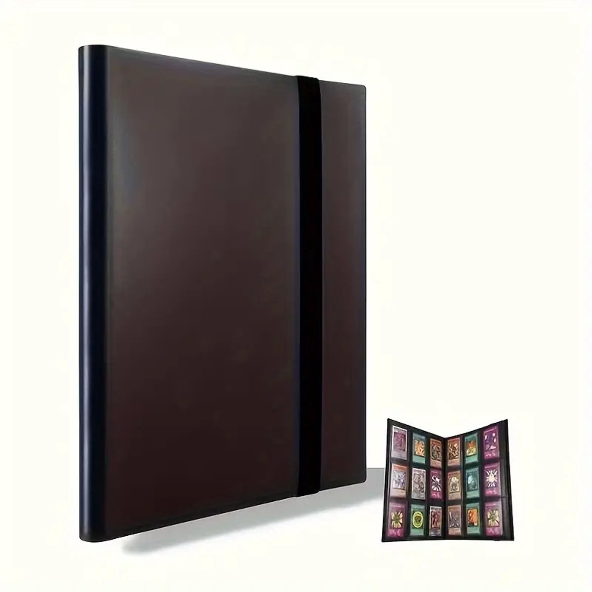 Map Pokémon Kaarten - Verzamelmap - Ruimte voor 360 Kaarten - Zwart - 30.5 x 25 cm - Met Elastieken Band - Pokemonkaartenmap