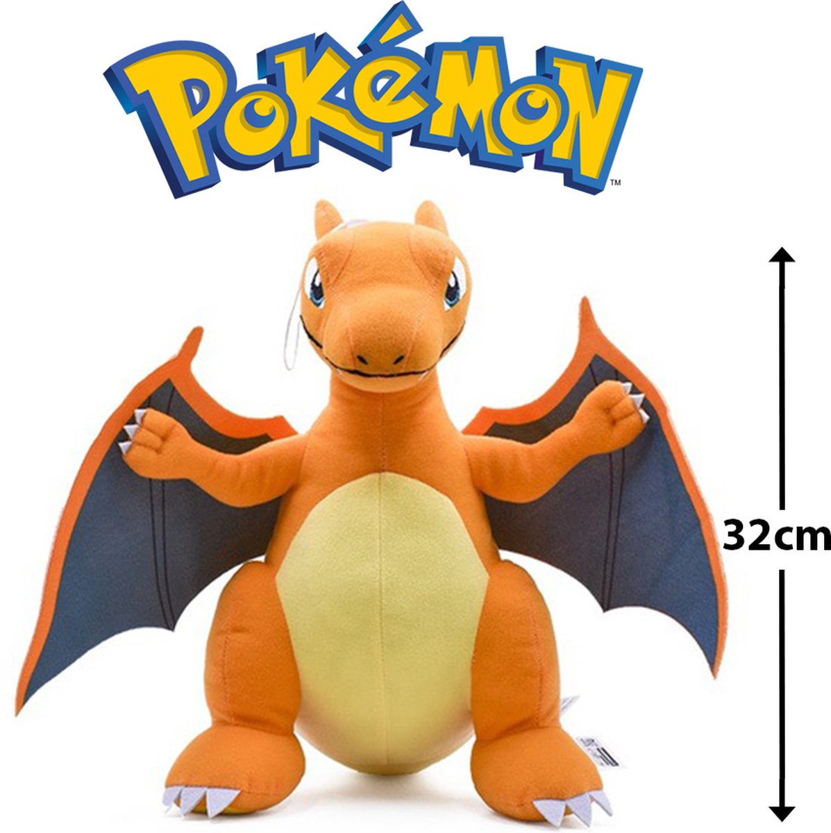 Pokemon knuffel charizard - 32 cm Pluche knuffel - Hoogwaardige kwaliteit - Big Size - Pokemon knuffels allemaal - Pokemon charizard knuffel