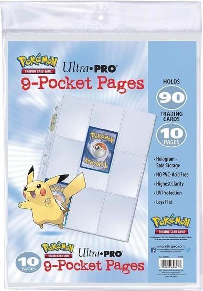 Pokémon Asmodee Hologram Pages POKEMON 9-Pocket 3hole 10 Pages - EN
