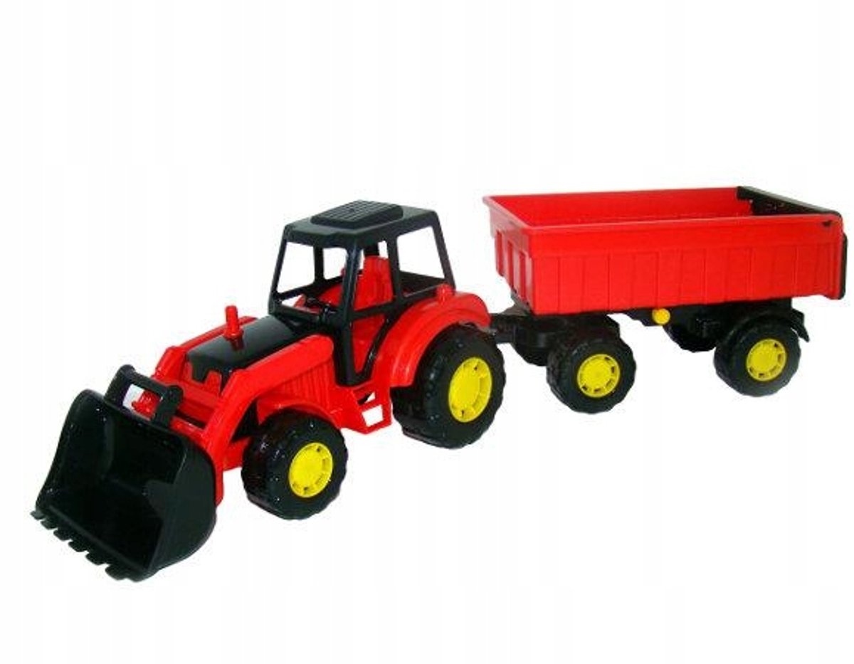Polesie Traktor met Aanhanger en Graafarm - Speelgoed 12m+