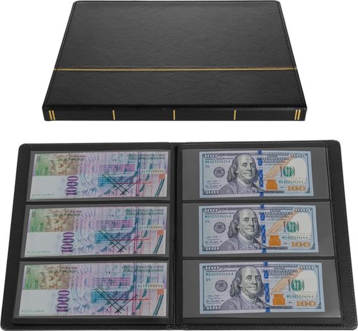 PolkaHome Biljetten verzamelmap - Geld verzamelmap - Biljetten album - Geld verzamelen - Biljetten houder