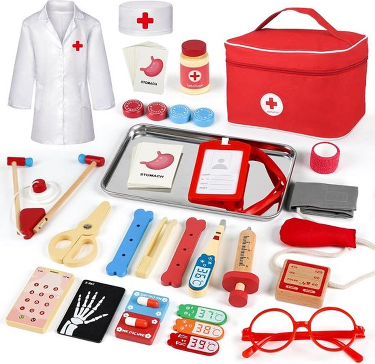 PolkaHome Dokterset Speelgoed - Doktersset - Dokterskoffer - Speelgoed Doktersset - Dokter Speelgoed voor kinderen