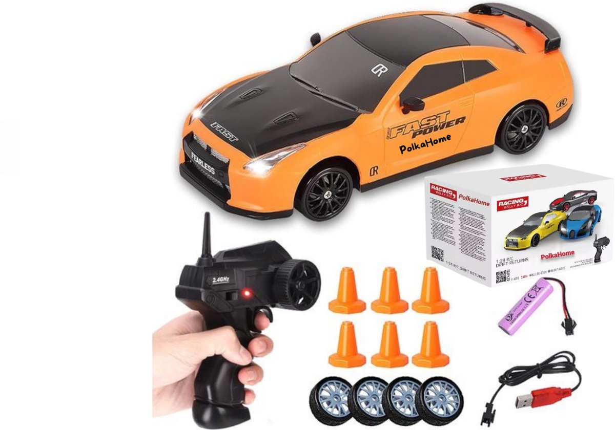 PolkaHome RC drift car - RC drift auto - RC car - RC auto drift - Drift auto afstandsbestuurbaar