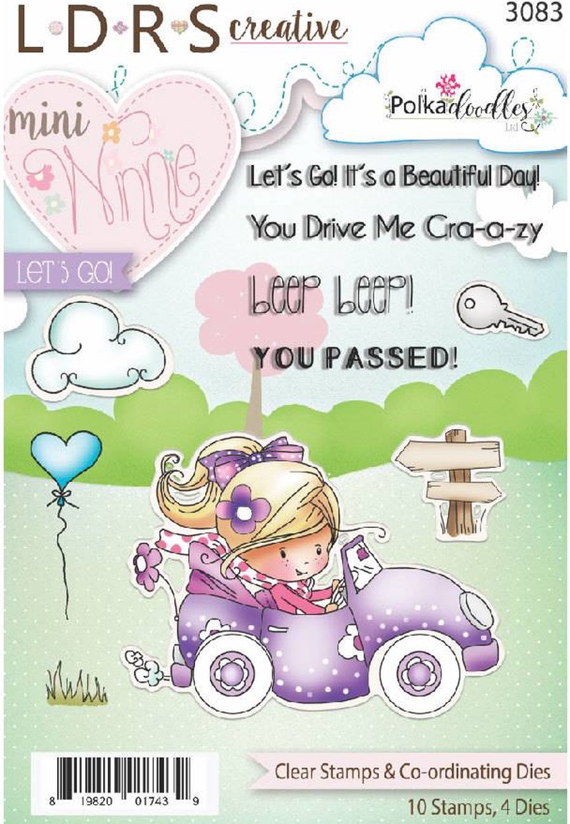 Mini Winnie Lets Go Clear Stamps & Co-Ordinating Dies (PD176)
