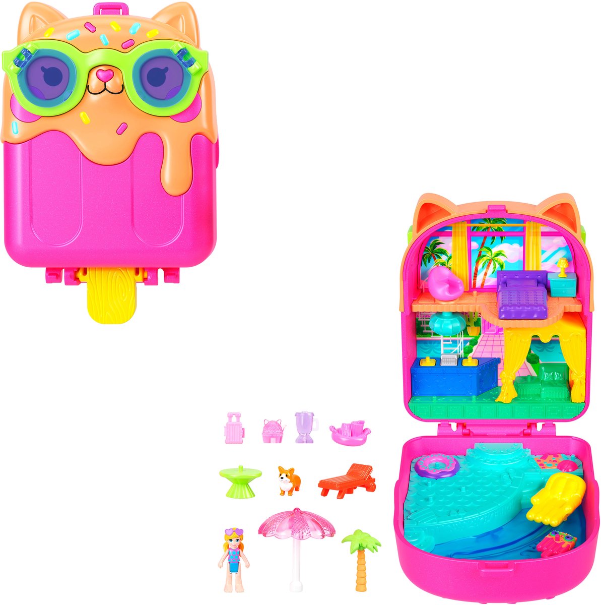 Polly Pocket Compacte Speelset - Kitty Ijslollyresort