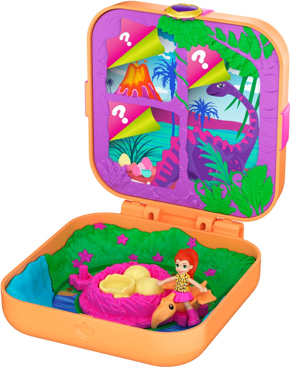 Polly Pocket Hidden Hideouts - Lila Dinosaurus