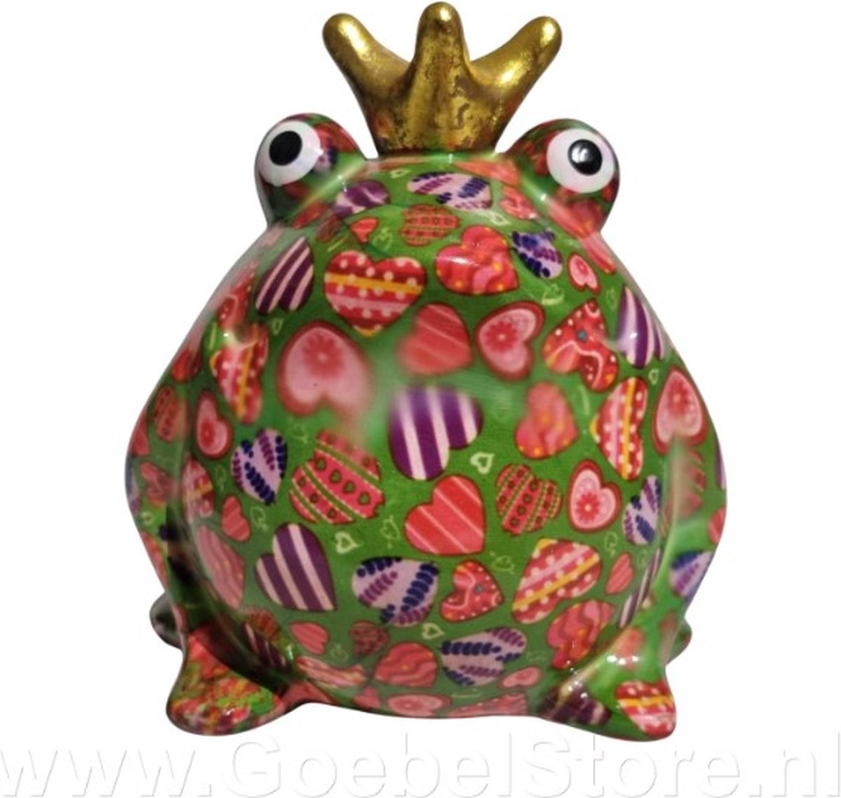 Pomme Pidou Spaarpot Kikker Freddy Medium 011 (17x15x17cm - Keramiek)