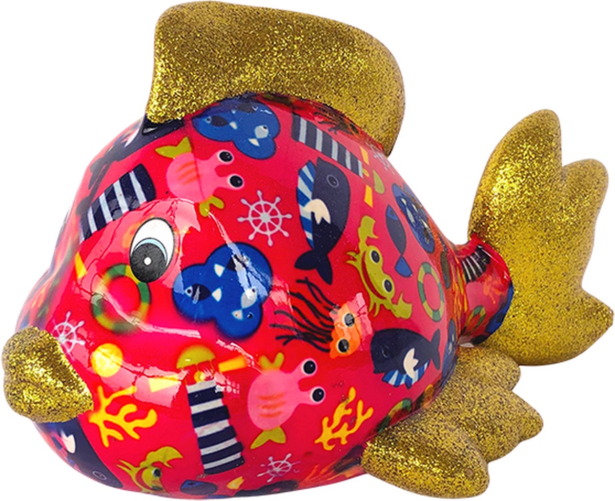 Pomme Pidou Spaarpot Vis Calypso Medium 006 (23x14x13cm - Keramiek)