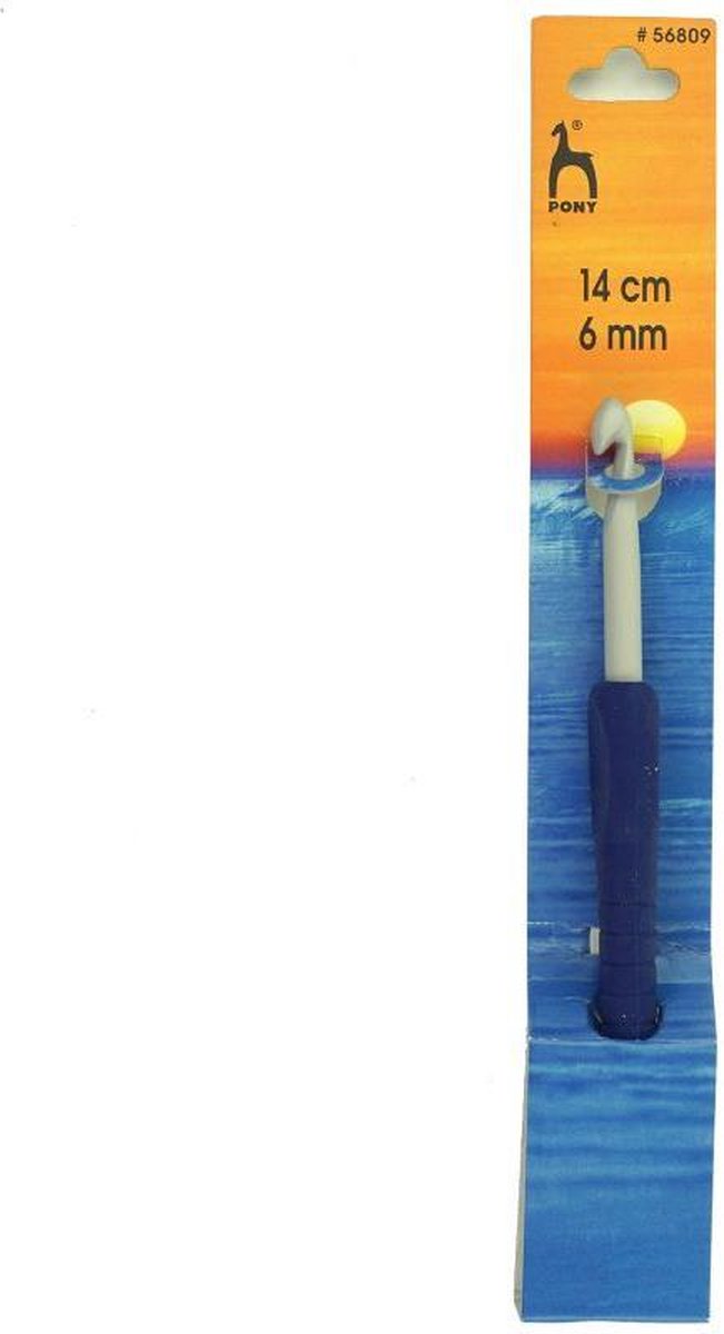 Pony - easy grip / soft grip haaknaalden - 1 stuks met haaknaald dikte 6mm