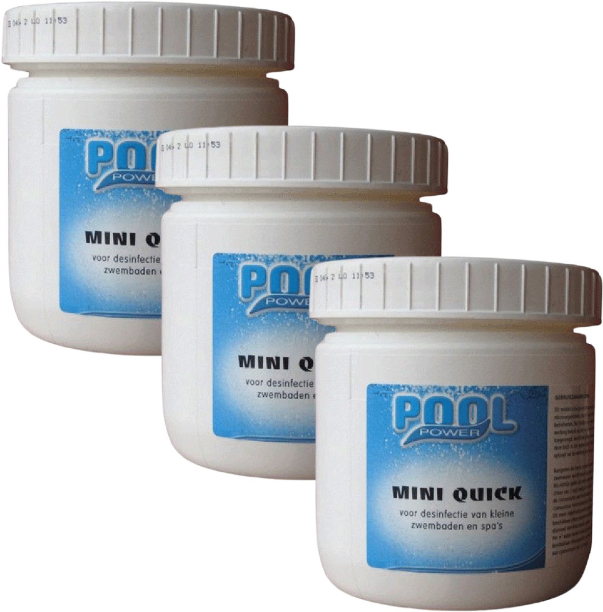 Pool Power Chloortabletten - 540x st - 2,7 cm - mini quick tabletten - traag oplosbaar - voor kleine zwembaden - desinfectie
