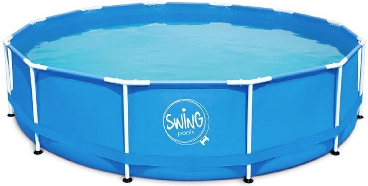 PoolPlaza opzet zwembad SWING metal frame rond 3,66 x 0,91